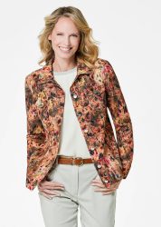 Babycord Jacke mit auffälligem Druck - camel / gemustert - Gr. 21 von Goldner Fashion