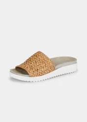 Feminine Pantoletten mit flexibler Sohle - cognac - Gr. 37 von Goldner Fashion