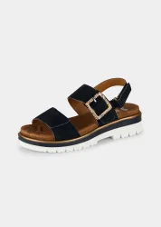 Sandalen mit dekorativer Zierschließe - blau - Gr. 39 von Goldner Fashion