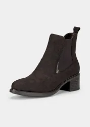 Stiefeletten in Wildleder-Optik - braun - Gr. 37 von Goldner Fashion