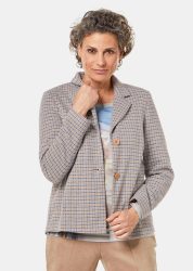 Indoorjacke aus strukturiertem Jersey - beige / gemustert - Gr. 21 von Goldner Fashion