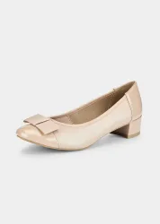 Pumps mit eleganter Schleife - beige - Gr. 7 von Goldner Fashion