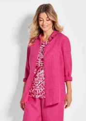 Leinenbluse - pink - Gr. 21 von Goldner Fashion
