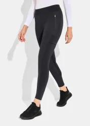 Schmale Freizeithose mit vielen Taschen - schwarz - Gr. 38 von Goldner Fashion