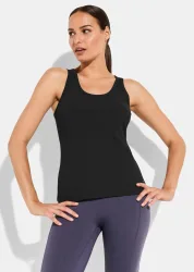 Geripptes Tanktop - schwarz - Gr. L von Goldner Fashion