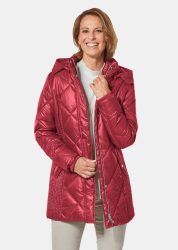 Longsteppjacke mit hübschem Innenfutter - dunkelrot - Gr. 25 von Goldner Fashion