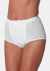 Doppelpack Baumwollslip mit Elasthan - weiss - Gr. 38 von Goldner Fashion