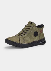 Hoher Sneaker zum Schlüpfen - khaki - Gr. 37 von Goldner Fashion