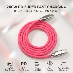 240W USB-C zu USB-C Kabel PD Schnellladung Flüssigsilikon Weiches Ladekabel für iPhone 17 16 15 Pro Max MacBook Samsung Xiaomi