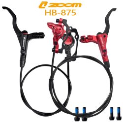ZOOM Fahrrad Hydraulisches Bremsenset HB-875 Fahrrad-Scheibenbremse Vorne/Hinten 800/1450mm Aluminiumlegierung Mountainbike-Bremsen Bremssattel/Griff
