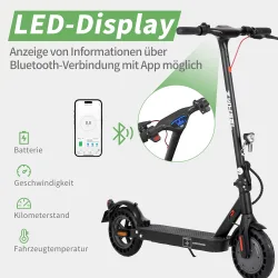 Sinaopus 10 Zoll E-Scooter mit ABE, 500W Motor, 36V 10Ah Akku, 35?40 km Reichweite, Klappbarer Elektroroller für Erwachsene, Scheibenbremse, Doppelbremssystem, App-Steuerung