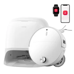 roborock Qrevo Curv 2 Pro Roboterstaubsauger und -wischer mit Station 3.0, 25000 Pa, 100 °C Heißwasserwischfunktion, Doppelte Anti-Wicklungs-Vorrichtung, Verbesserte Hindernisvermeidung und