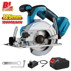 Bürstenlose 5-Zoll 125mm Mini-Elektrokreissäge Kabellos 0-45 °   Verstellbares Holzbearbeitungs-Elektrowerkzeug für Makita 18V Akku