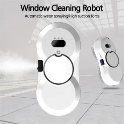 Fensterputzroboter 5600PA Große Saugkraft Elektrischer Sprüh-Fensterreinigungsroboter Sturzsicher Ferngesteuerter Reiniger mit Fernbedienung