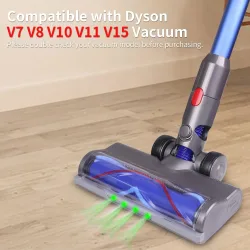 Staubsaugerkopf für Dyson V7 V8 V10 V11 V15 mit grünem LED-Scheinwerfer und Rollenbürste Ersatzteile