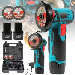12V Kabelloser Winkelschleifer-Set Lithium-Akku Wiederaufladbar 19500 U/min Mini-Polier- und Schneidemaschine Werkzeuge für DIY-Heimprojekte