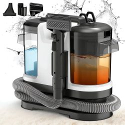Tragbarer Teppichreiniger mit Sprüh- und Saugfunktion, All-in-One Tierflecken-Reiniger, 500W 12kPa Handstaubsauger für Heim und Polstermöbel