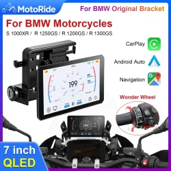 Carplay für Motorrad für BMW XR M1000 R1200GS R1250GS S1000XR R1300GS 7 Zoll Motorrad-Navigator Android Auto Bildschirm Fit for Magic Wheel