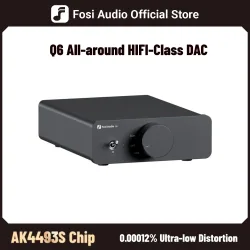 Fosi Audio Q6 USB DAC ? XMOS XU316 & AK4493S Chipsatz, PCM 768kHz/32Bit & DSD512 Compact Desktop Hi-Fi DAC
