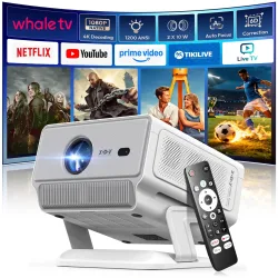 XGODY N8 Beamer Native 1080P 1200 ANSI Autofokus Trapezkorrektur Netflix Kurzstrecke Heimkino WiFi6 2×10W CE RED