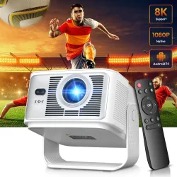 XGODY Gimbal 7 Projektor 900ANSI 8K 2GB+16GB Android 14.0 Autofokus Keystore-Korrektur Beamer Wifi6 BT5.4 Heimkino Outdoor