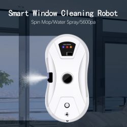 Fensterputzroboter 5600Pa Automatische Wassersprühfunktion Absturzsicher Fernbedienung Fensterreinigungsmaschine für Glas/Fliesen/Decken
