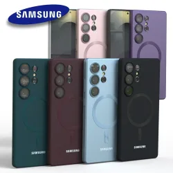 Für Samsung Galaxy S26 S25 S24 S23 S22 Ultra FE Magsafe Hülle A57 A56 A37 5G Magnetische Hülle Stoßfeste Schutzhülle Rückseite Funda