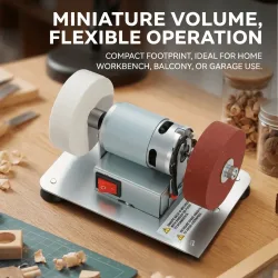 Elektrischer Kleiner Schleifer Tischschleifmaschine mit Doppelrad Professionelle Tischschleifmaschine für Schmuck und Messer
