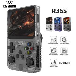 128G R36S Retro Handheld Videospielkonsole Linux System 3,5 Zoll IPS Bildschirm R35s Pro Tragbarer Taschenvideoplayer 64GB Spiele