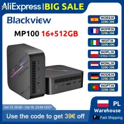 Blackview MP100 NEUER Mini-PC AMD 7430U Windows 11 6-Kern 12-Thread 16GB + 512GB SSD WiFi 6 Mini-Computer PC BT5.2