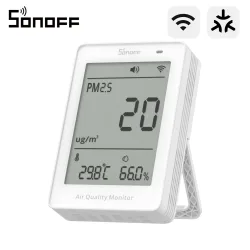 SONOFF SAWF-07P AirGuard PM2.5/PM10 Messgerät WLAN (Matter) ? Feinstaubsensor Luftqualitätsmonitor Temperatur und Feuchtigkeit