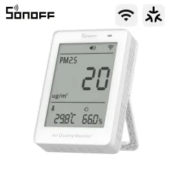 SONOFF SAWF-07P AirGuard PM2.5/PM10 Messgerät WLAN (Matter) ? Feinstaubsensor Luftqualitätsmonitor Temperatur und Feuchtigkeit