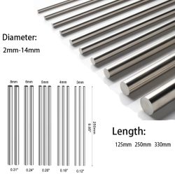 1/5 Stück Edelstahl Massiv Rundstab Drehmaschine Bar Lager Sortiert für DIY Handwerk Werkzeug Durchmesser 2mm 2,5mm 3mm 4mm 5mm 6mm 8mm 10mm14mm