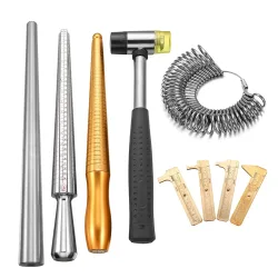 Professionelle Ring Enlarger Stick Dorn Griff Hämmer Ring Sizer Finger Mess Stick Für DIY Schmuck Machen Mess Werkzeuge