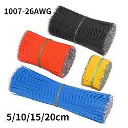 100 Teile/los 26AWG Zinn-Überzogene Breadboard PCB Solder Kabel 5/10/15/20 CM Jumper Draht Zinn leiter DIY Elektronische Drähte Stecker