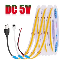 DC 5V LED COB Streifen Licht USB Hohe Dichte Linear Beleuchtung 320LED Flexible Band Lichter Warm Natürliche Weiß rot Blau Grün Dekor