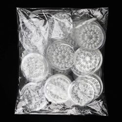 100Pcs Einweg Wimpern Kleber Palette Wimpern Verlängerung Kleber Pads Stehen Wimpern Kunststoff Transparent Kleber Halter Kleber Dichtung
