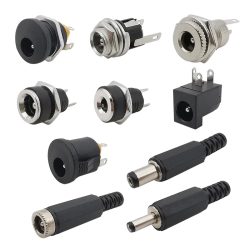 10 Stück DC-Anschlüsse 5,5 x 2,1 mm 3,5 x 1,3 mm DC-Netzstecker männlich weiblich Klinke Buchse Mutter Panel Mount DC-Netzteil-Anschluss 5,5 x 2,1