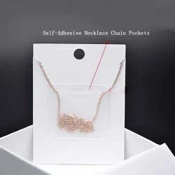100 Pcs Selbst-Adhesive Halskette Kette Taschen Kunststoff Label Inhaber Klare Tasche Ärmeln für Halten Lose Kette Schmuck Liefert