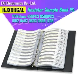 170 Werte 4250 Stück 8500 Stück SMD-Widerstand 1 % 0R ~ 10 m 0201 0402 0603 0805 1206 Musterbuch-Widerstände Sortimentskit-Widerstände