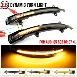 2Pcs Auto Dynamische LED Blinker Licht Für Audi Q5 SQ5 8R Q7 4L Rückspiegel Blinker Anzeige