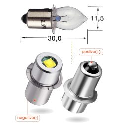 P13.5S P13 5S LED-Birne 3W PR2 3V 6V 4,5V 18V LED-Taschenlampe Ersatz-Fahrrad-Arbeitslampe Maglite LED-Umrüstsatz