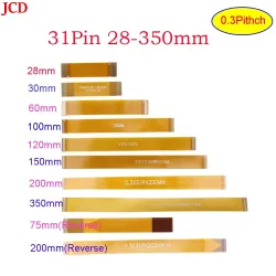 JCD 1 Stück 31-Pin FFC FPC Flexibles Flachkabel Rastermaß 0,3mm Gleiche Richtung Länge 28 30 60 75 120 150 200 350 mm