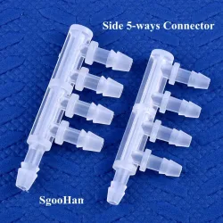 5 ~ 200 Stück 2,4 ~ 9,5 mm PP gleicher Durchmesser 5-Wege-Anschluss Aquarium Tank Luftpumpe Schlauchverbindung Gartenbewässerungssystem Rohr Pagodenverbindungen