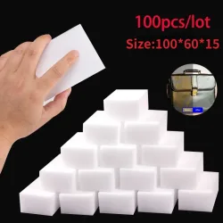 100 Teile/los Melamin Schwamm Magischer Schwamm Radiergummi Für Küche Büro Badezimmer Melamin Reiniger Reinigungsschwamm 100X60X15MM