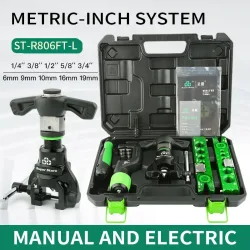 DSZH ST-R806FT 806A Kupfer Rohr Expander Set Klimaanlage Metrische Reibahle Flare Werkzeug Rohr Bördeln Werkzeug Set Rohr Expander Werkzeuge