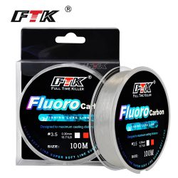 FTK 100 m 4,13-34,32 LB Fluorkohlenstoff Angeln Locken Linie Carbon Faser Führer Fliegen Angelschnur Super Weiche Linie Pesca