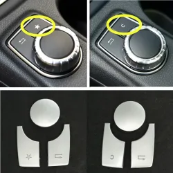 3 Teile/satz Auto Konsole Multimedia Knopf Schalter Taste Abdeckung Aufkleber Für Mercedes Benz A B Klasse CLA GLA W176 W246 C117 w117 X156