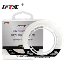 FTK 50M/100M 100% Fluorkohlenstoff-Angelschnüre 5,5-130,9LB Carbon Fiber Leader Fly Line Schnell sinkendes Karpfenangeln