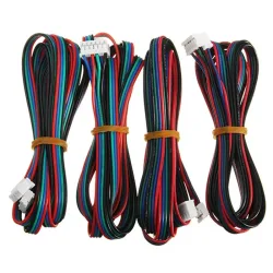 4 Stück 100/200/300 cm 4-poliges bis 6-poliges XH2.54 NEMA 17 Schrittmotorkabel AWG26 DuPont-Kabel für 3D-Drucker 42 Schrittmotor
